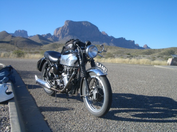 Velocette on the road